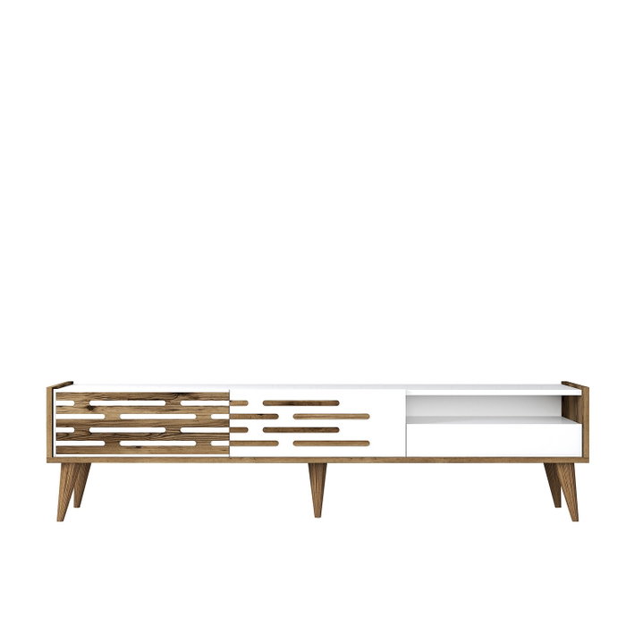 Hanah Home Valensiya Soporte para TV Nogal y Blanco